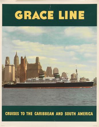 VARIOUS ARTISTS. GRACE LINE. Group of 3 posters. Circa 1950s. Each approximately 30x23 inches, 76x58 cm.